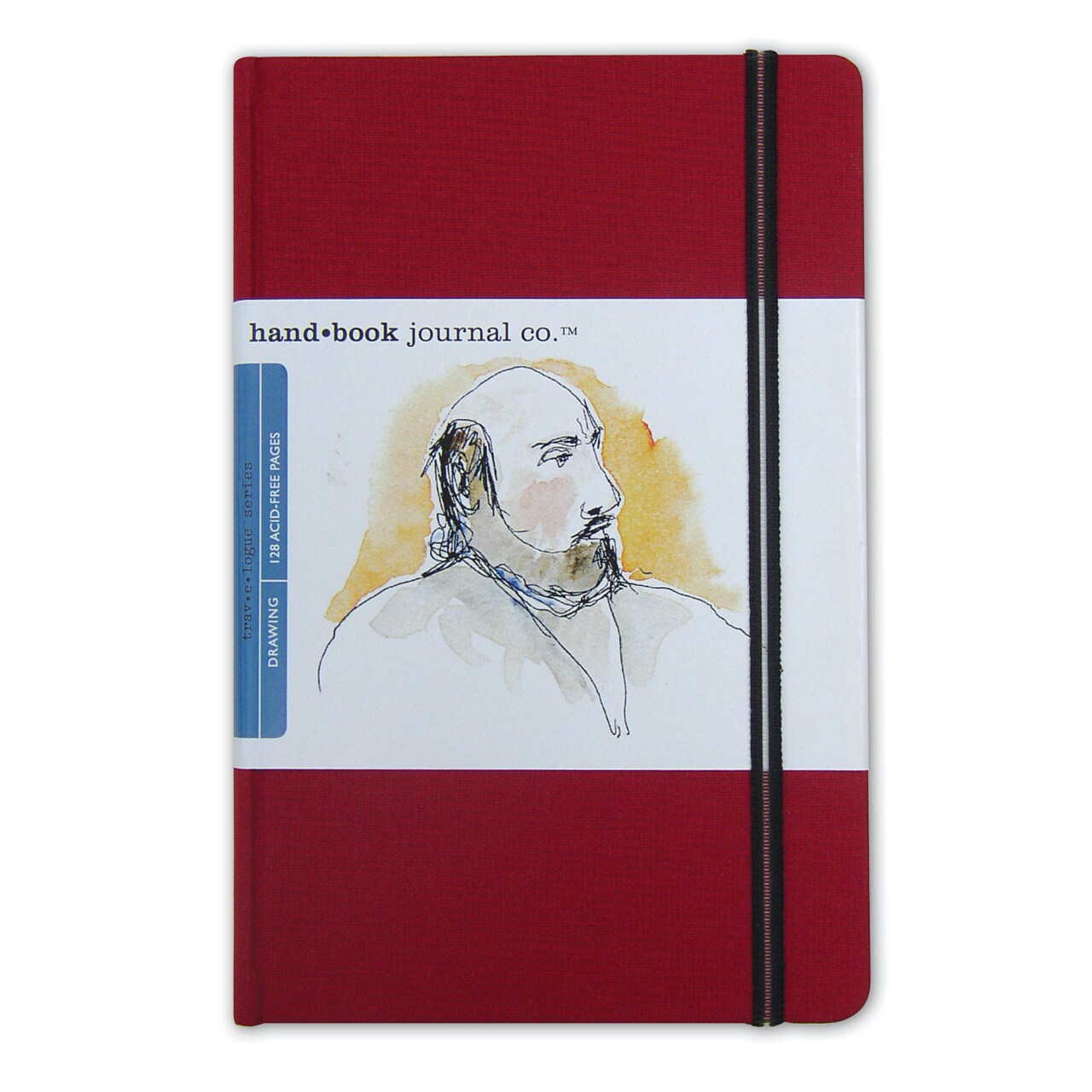 Global Art Handbook Travelogue Artist Journal, Large Portrait, 5.5" X 8.25", Vermilion Red